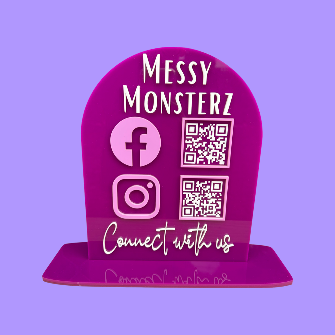 Socials Sign Shimmer by Shannyn