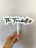 Last Name - Cake Topper