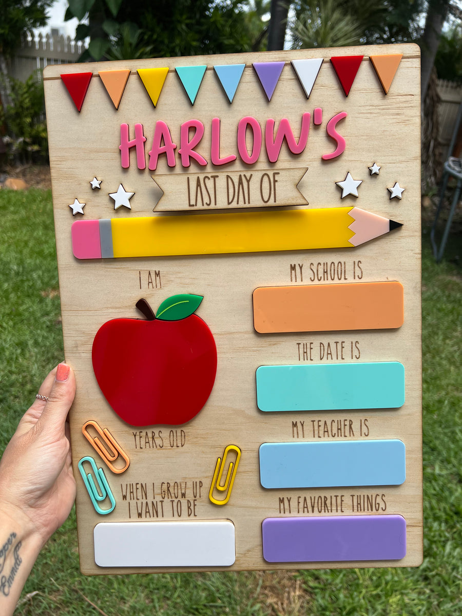 First/Last Day Board Large - Interchangeable – Shimmer by Shannyn