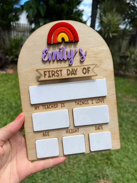 First/Last Day Board - Interchangeable (Rainbow)