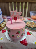 Strawberry One - Cake Topper