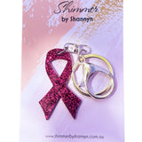 Pink Ribbon Keyring