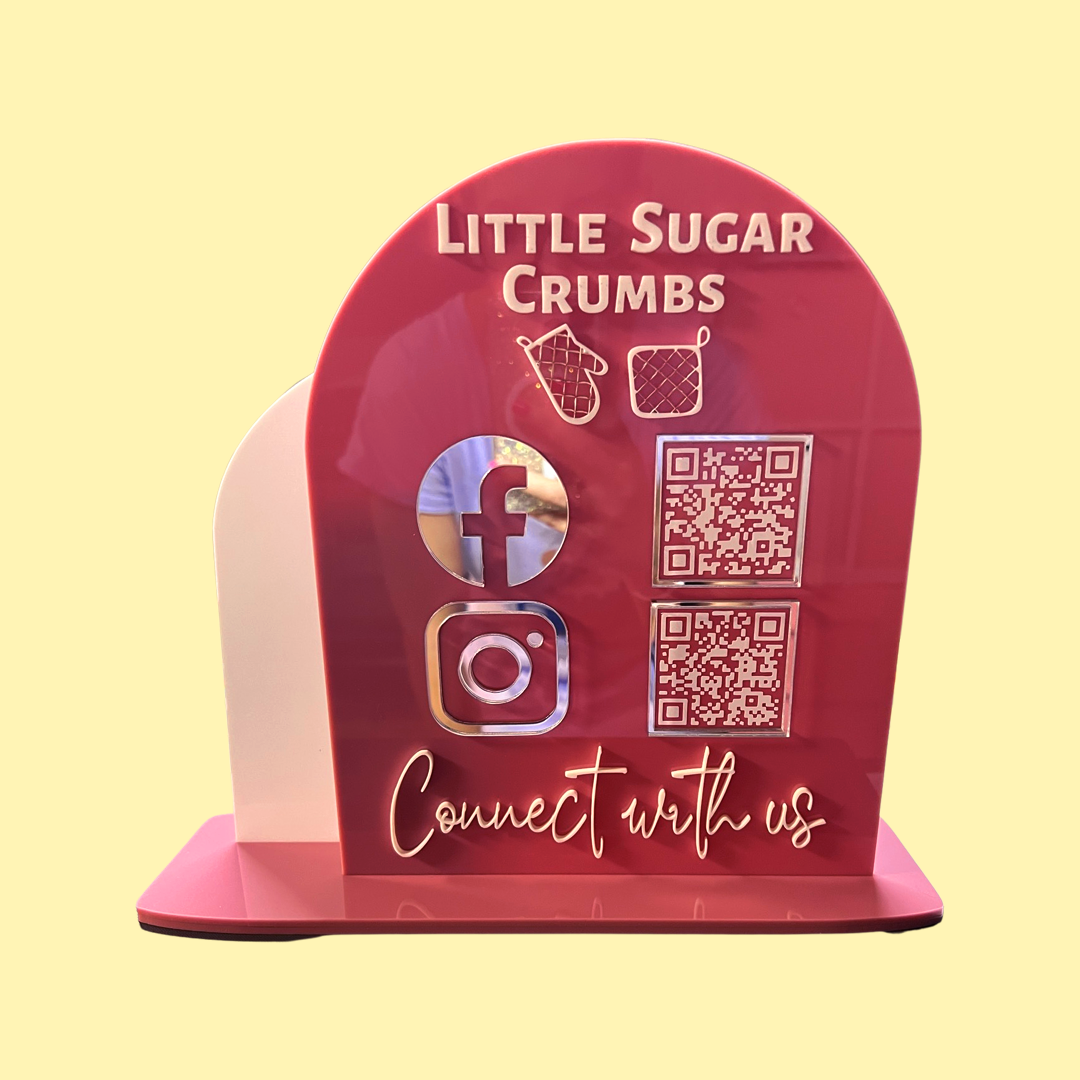 Socials Sign – Shimmer by Shannyn